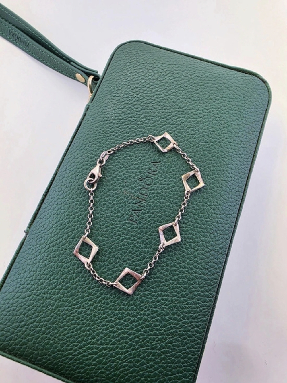 ✨ Sterling Silver Diamond-Link Chain Bracelet ✨